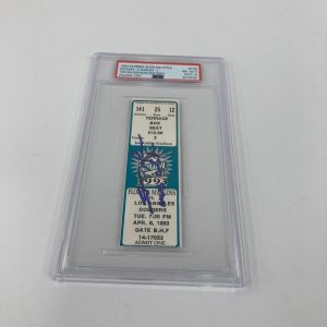 1993 Trevor Hoffman Signed MLB Debut Ticket PSA Auto 10 April 6, 1993