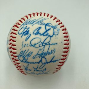 1985 - 1986 New York Mets Team Signed Baseball 28 Sigs With Gary Carter