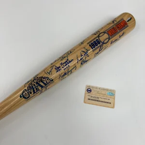 1986 New York Mets World Series Champs Team Signed Bat 39 Sigs Steiner COA