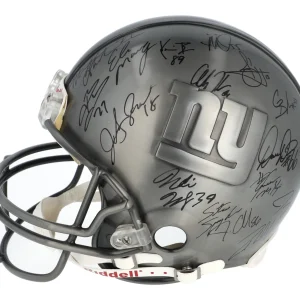 2007 New York Giants Super Bowl Champs Team Signed Full Size Helmet Steiner COA