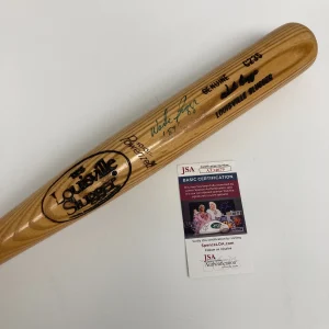 Wade Boggs Rookie Signed Louisville Slugger Game Issued Baseball Bat JSA COA