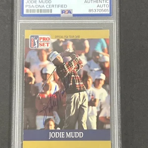 1990 PGA Tour Pro Set #42 Jodie Mudd Signed Card PSA/DNA Autographed Slabbed Gol