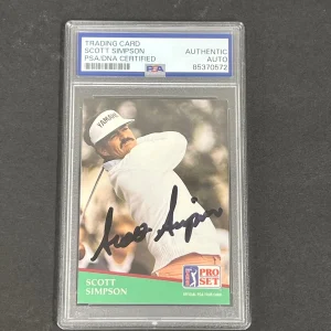 1991 Pro Set #125 Scott Simpson Signed Card PSA/DNA Slabbed AUTO Golf