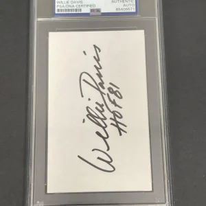 Willie Davis signed Index Card PSA/DNA Autographed Green Bay Packers