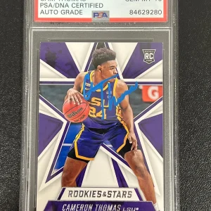 2021 Panini Chronicles #315 Cam Thomas Signed Card PSA/DNA AUTO 10 Rookie