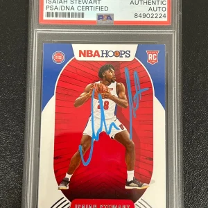 2020-21 Panini Hoops #233 Isaiah Stewart Signed Card AUTO PSA Rookie Pistons