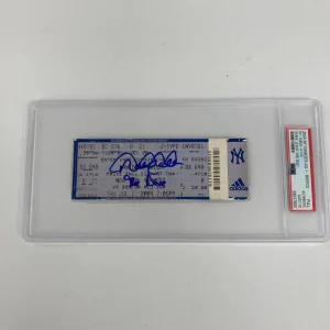 Derek Jeter "The Dive" Signed Original Full Ticket PSA DNA 10 GEM MINT