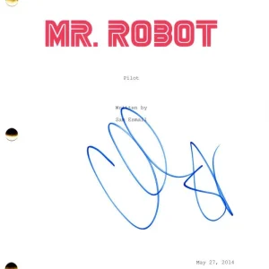 Christian Slater Signed Autograph Mr Robot Full Pilot Script Screenplay Beckett