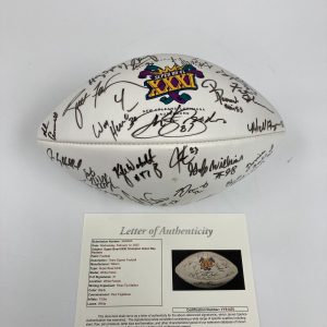 1996 Green Bay Packers Super Bowl Champs Team Signed SB XXXI Football JSA COA