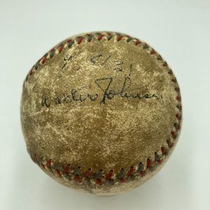 Walter Johnson Single Signed 1931 Official American League Baseball JSA COA