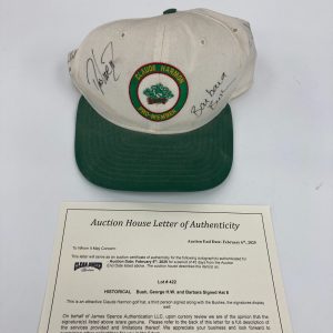 President George H.W. Bush First Lady Barbara Bush Signed Golf Hat JSA COA