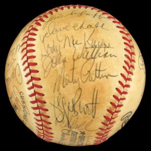 1980 Kansas City Royals American League Champs Team Signed Baseball George Brett