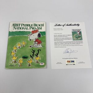 Charles Schulz Signed Golf Program Snoopy Peanuts PSA DNA COA