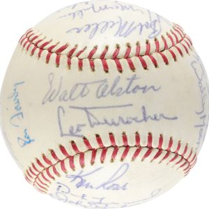 1963 Los Angeles Dodgers World Series Champs Team Signed Baseball Koufax PSA DNA