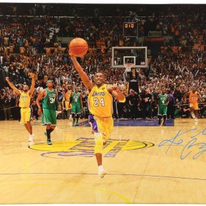 Beautiful Kobe Bryant Signed 2010 NBA Finals Game 7 20x38 Canvas Photo PSA DNA