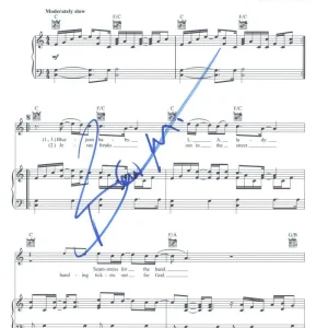 Bernie Taupin Signed Autograph Tiny Dancer Sheet Music - Elton John w/ JSA COA