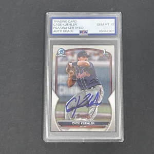 2023 Bowman Draft #BDC-21 Cade Kuehler Chrome signed card PSA Auto 10