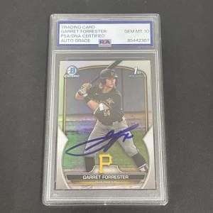 2023 Bowman Draft Chrome #BDC-197 Garret Forrester signed card PSA Auto 10
