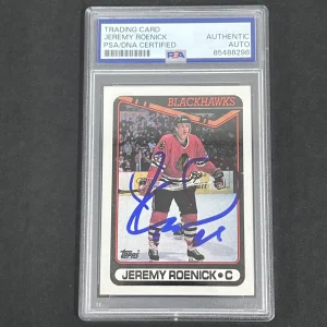 1990 Topps #7 Jeremy Roenick signed card PSA