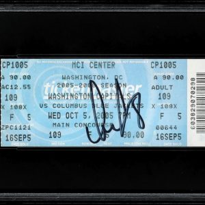 Alexander Alex Ovechkin Signed NHL Debut First Game Full Ticket PSA 1/1 Pop 1