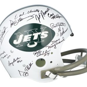 1969 New York Jets Super Bowl Champs Team Signed Authentic Game Helmet Steiner