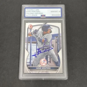 2023 Bowman #BD-12 Hans Montero signed card PSA Auto 10 Yankees