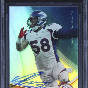 Broncos Von Miller Authentic Signed 2013 Topps Platinum #17 Card BAS Slabbed