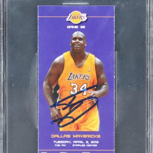 Shaquille O'Neal Signed 4/2/13 #34 Retirement Ticket Stub Auto 10! BAS Slabbed 2