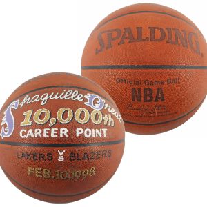 Shaquille O'Neal Game Used 10,000 Career Pts Scored Game Spalding NBA Basketball