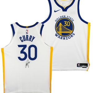 Warriors Stephen Curry Signed White Nike Association Ed Authentic Jersey JSA 1