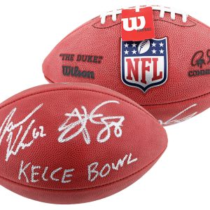 Travis Kelce & Jason Kelce "Kelce Bowl" Signed Official "Duke" Nfl Football BAS