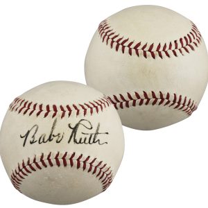 Yankees Babe Ruth Authentic Signed Baseball Graded 7.5! PSA/DNA #AP07003