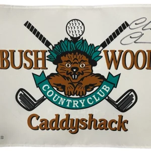 Chevy Chase Signed Caddyshack Bush Wood Country Club Flag Autograph Beckett