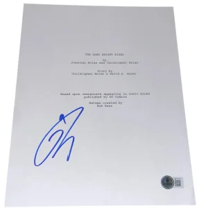 Tom Hardy Signed Autograph The Dark Knight Rises Full Script Screenplay Beckett