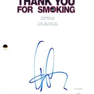 Aaron Eckhart Signed Thank You for Smoking Script Authentic Autograph Beckett