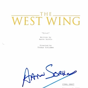 AARON SORKIN SIGNED THE WEST WING PILOT EPISODE SCRIPT BECKETT BAS AUTOGRAPH