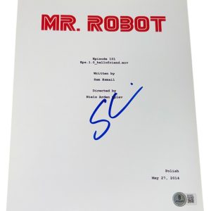 Sam Esmail Signed Autograph Mr. Robot "Pilot" Full TV Episode Script Beckett BAS