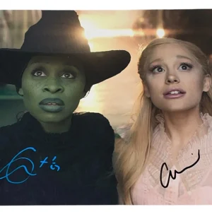 Ariana Grande Cynthia Erivo Signed Autograph 11x14 Photo Authentic Wicked BAS NY