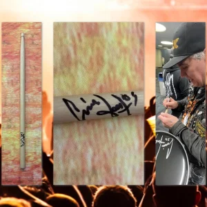 GFA Machine Head Band Drummer * CHRIS KONTOS * Signed Drumstick PROOF C2 COA