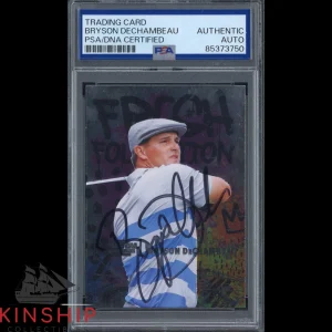 Bryson DeChambeau signed 2021 Skybox Metal Card PSA DNA Slab Golf Auto C3553