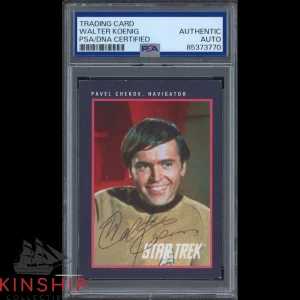 Walter Koenig signed 1991 Impel Trading Card PSA DNA Slab Star Trek Auto C3576