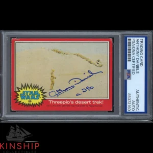Anthony Daniels signed 1977 Topps Star Wars Card PSA DNA Slabbed Auto C3601