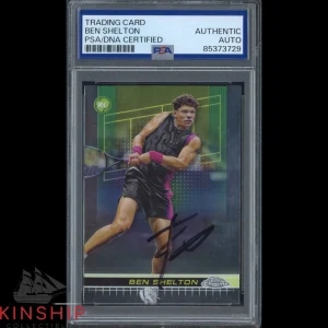 Ben Shelton signed 2024 Topps Chrome Card PSA DNA Slabbed Tennis Auto C3605