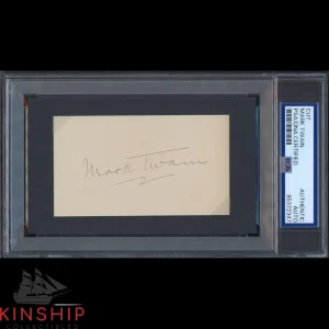 Mark Twain signed Cut PSA DNA Slabbed Author Samuel Clemens Auto C3633