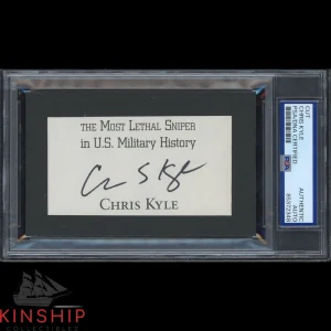 Chris Kyle signed Cut PSA DNA Slabbed American Sniper Military Auto C3632