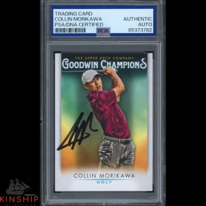 Collin Morikawa signed 2021 Upper Deck Trading Card PSA DNA Slab Golf C3707