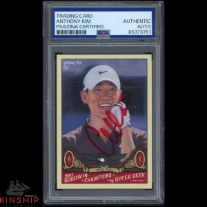 Anthony Kim signed 2011 Upper Deck Goodwin Card PSA DNA Slab Golf LIV Auto C3706