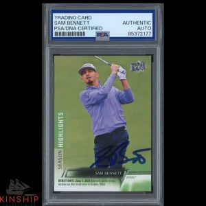 Sam Bennett signed 2024 Upper Deck Highlights Card PSA DNA Slab Golf Auto C3703