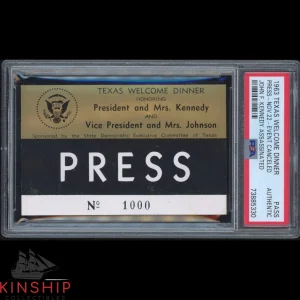 1963 Texas Welcome Dinner President Kennedy Assassinated Pass PSA DNA JFK C3711