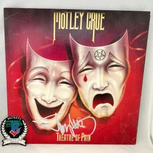 Tommy Lee Signed Vinyl LP Album Motley Crue Theater of Pain Beckett BAS COA